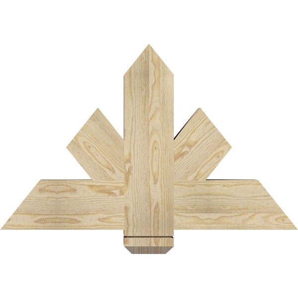Ekena Millwork Kennewick Rough Sawn Timber Gable Bracket, Douglas Fir, 36"W x 23"H x 4"D x 6"F, 15/12 Pitch GBW036X23X0406KEN00RDF - main